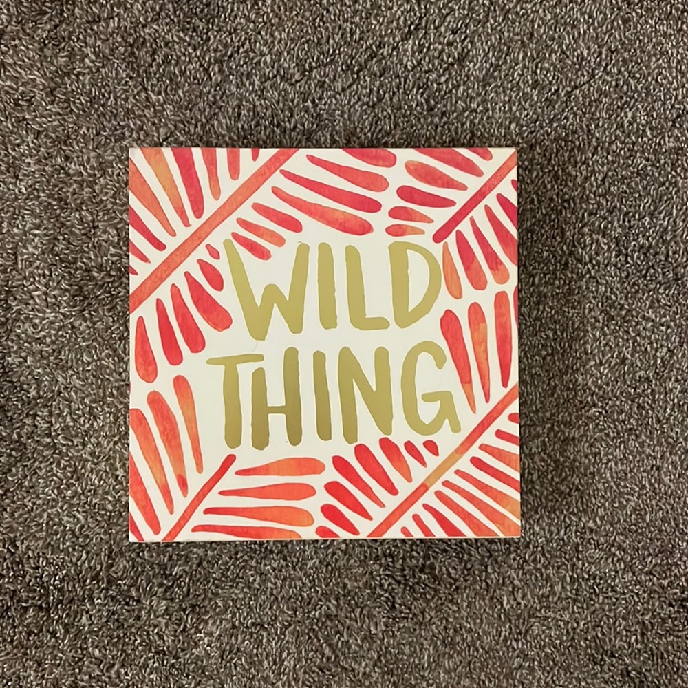 Wild Thing sign for desk/shelf